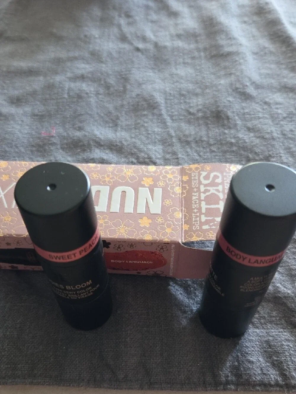 NUDESTIX Sweet Peach + Body Language 2 Pack NIB Unused